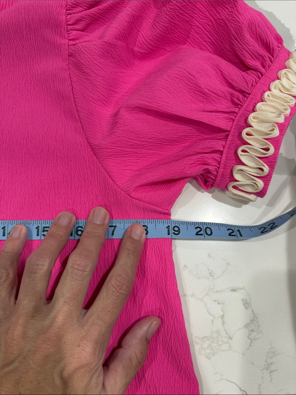 JODIFL Hot Pink Ruffled Trim Blouse - Picture 9 of 9